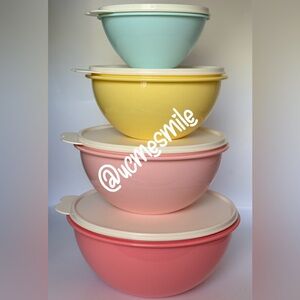 Tupperware Pastel Colors Wonderlier (4) Bowl Set
